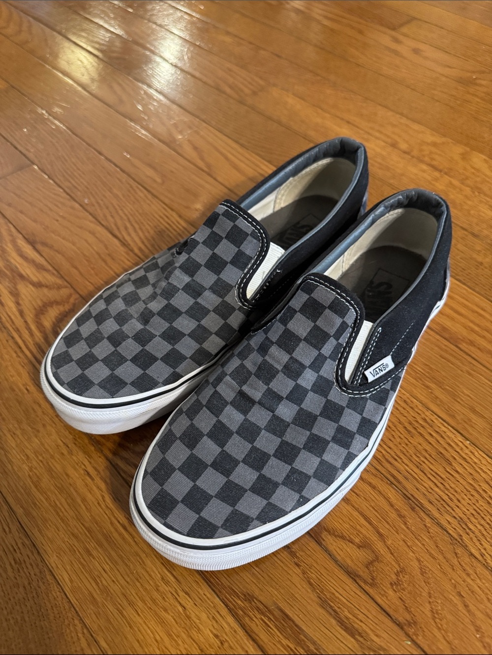 Vans Checkerboard Slip-on in Black and Gray